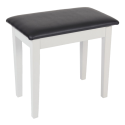 BANQUETA AMADEUS PARA PIANO ASIENTO NEGRO PATAS BLANCAS