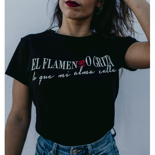 CAMISETA FLAMENCO GRITA - MUJER