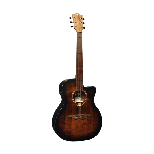 GUITARRA ACÚSTICA LÂG AUDITORIUM CUTAWAY TRAMONTANE 70 A/E - BLACK & BROWN