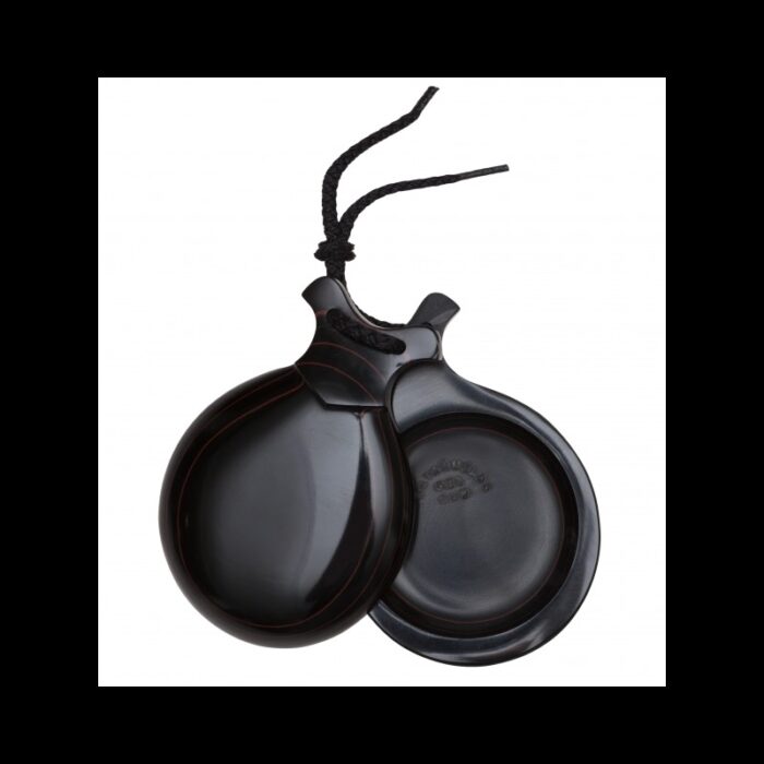 Castañuelas FIBRA NEGRA VETEADA ROJA ESPECIAL talla pequeña