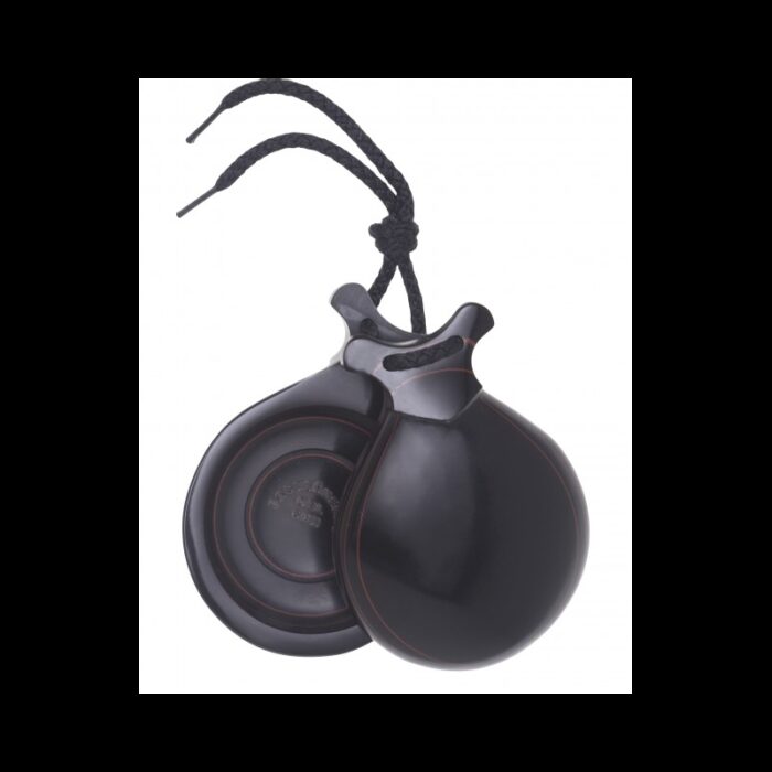 Castañuelas FIBRA NEGRA VETEADA ROJA ESPECIAL DOBLE CAJA talla pequeña