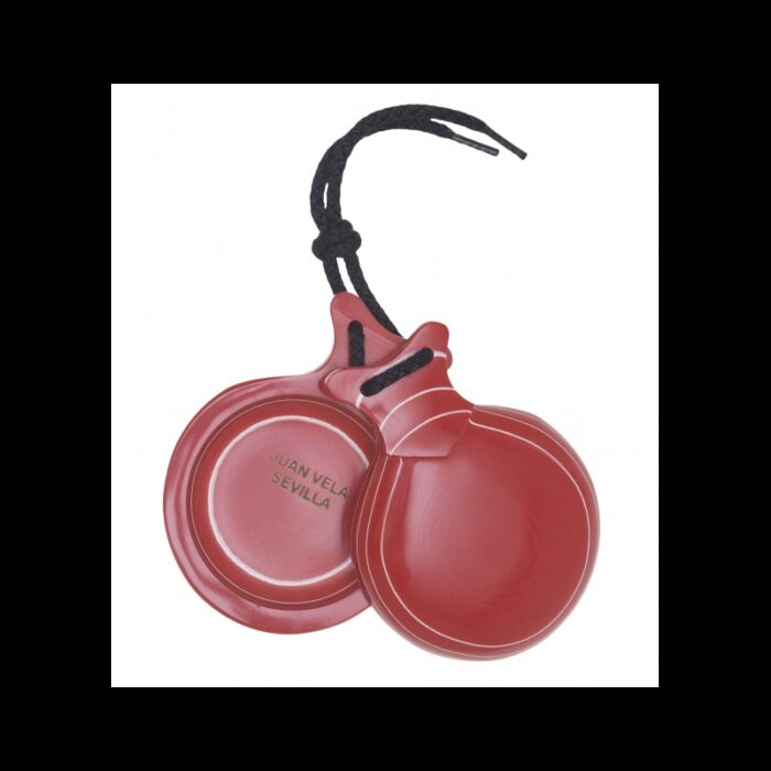 Castañuelas CAPRICHO ROJO VETEADO BLANCO talla grande