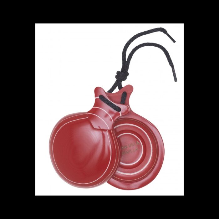 Castañuelas CAPRICHO ROJO VETEADO BLANCO DOBLE CAJA talla grande
