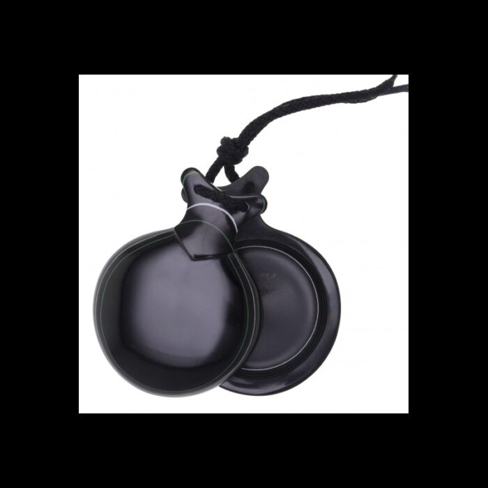 Castañuelas CAPRICHO NEGRO VETEADO BLANCO Y VERDE talla pequeña