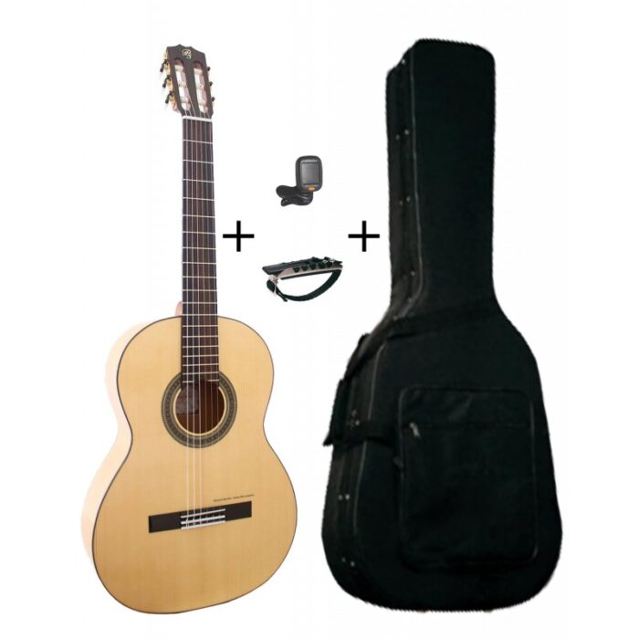 PACK FLAMENCO - PRUDENCIO SAEZ 1FL + CEJILLA DUNLOP 14 + AFINADOR AT01A + SEMIESTUCHE 013CS