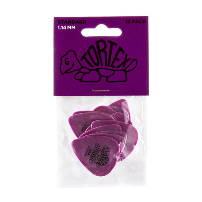 Bolsa 12 Púas Dunlop 418P-114 Tortex Standard 1.14mm Pickers