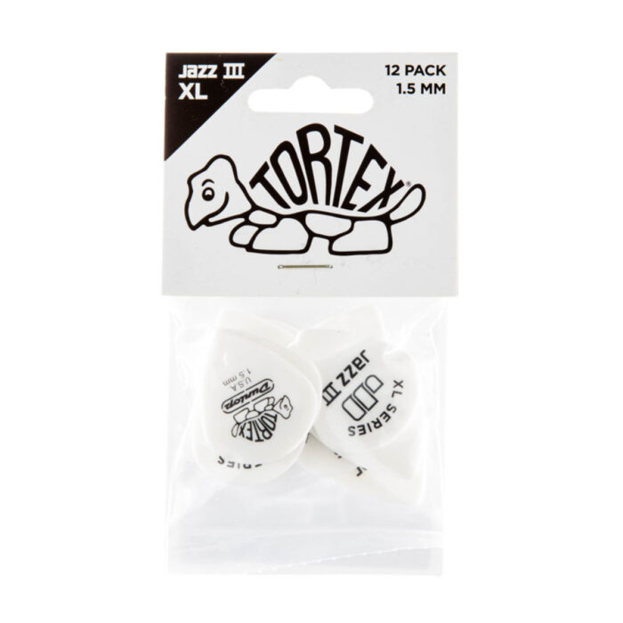 Bolsa 12 Púas Dunlop 498P-150 Tortex Jazz III Xl 1.50mm Pickers
