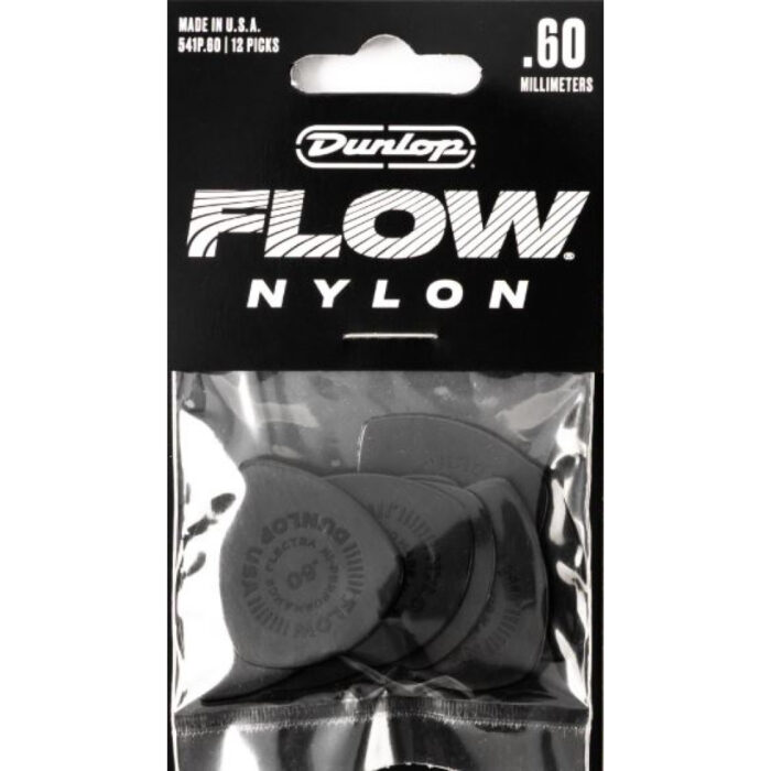 Bolsa 12 Púas Dunlop 541P-060 Flow Nylon 0.60mm Pickers