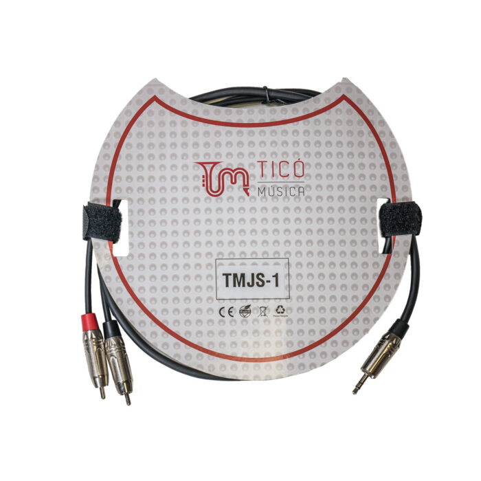 Cable Mini Jack Stereo-2 RCA TCM  TMJS-1 1 Metro - Imagen 2