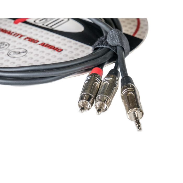 Cable Mini Jack Stereo-2 RCA TCM  TMJS-1 1 Metro - Imagen 3