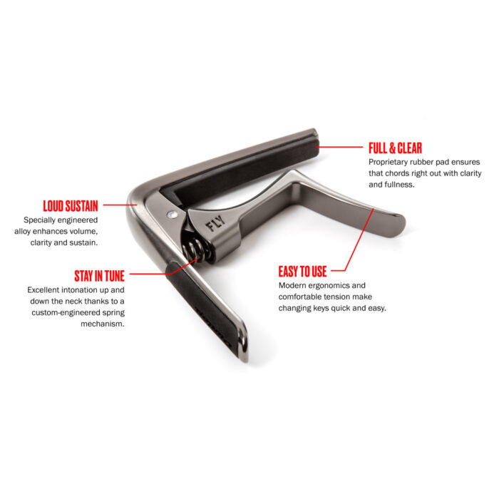 Cejilla Dunlop Trigger Fly 63-CGM Curva Gun Metal - Imagen 4