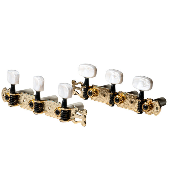 Clavijero Luthier Clásica JC88 Dorado combinado Negro con Lira