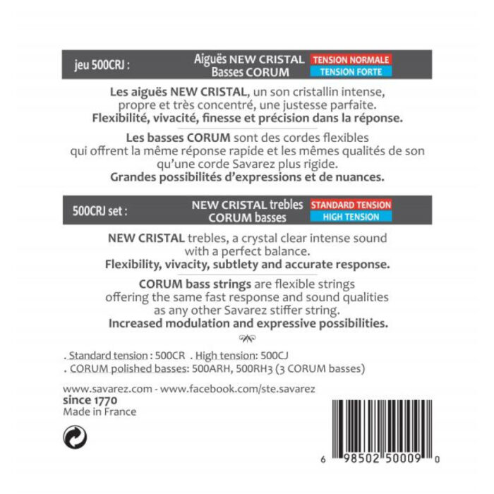 Juego Savarez Clásica New Cristal Corum 500-CRJ - Imagen 2