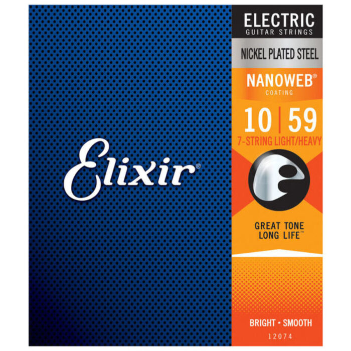 Juego 7 Cuerdas Guitarra Eléctrica Elixir Nanoweb 12074 (010-059)