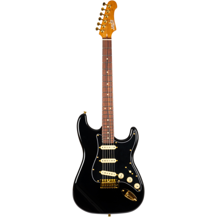 Guitarra Eléctrica Jet JS380-BKG Black, Gold Hardware