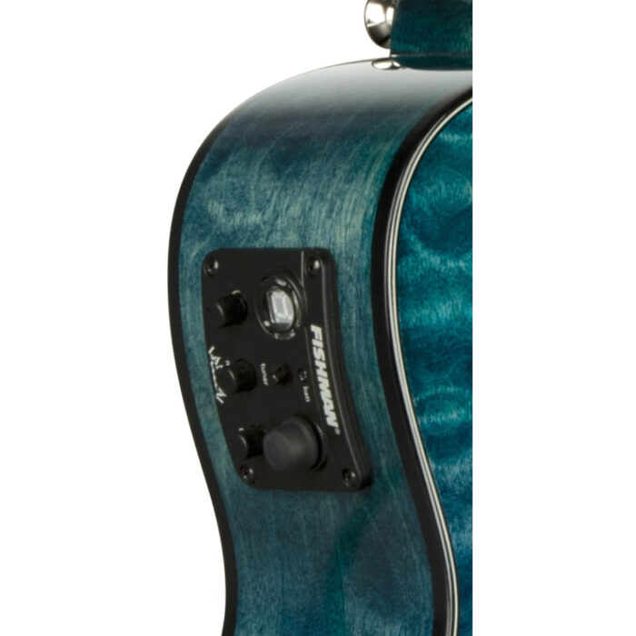 Ukelele Tenor Lanikai QM-BLCET Quilted Maple Electrificado Blue - Imagen 3