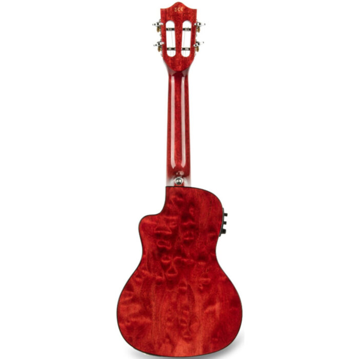Ukelele Concert Lanikai QM-RDCEC Quilted Maple Electrificado Red - Imagen 2