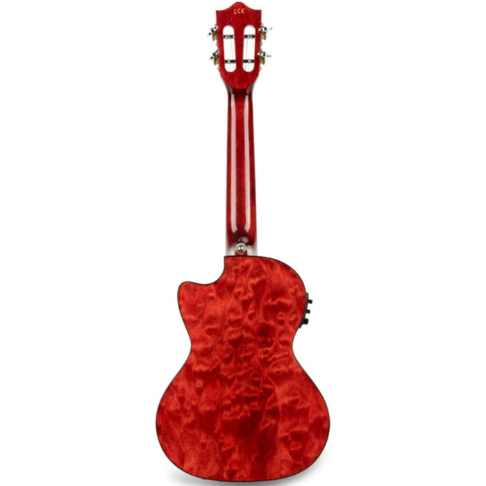 Ukelele Tenor Lanikai QM-RDCET Quilted Maple Electrificado Red - Imagen 2