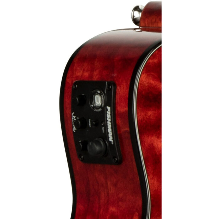 Ukelele Tenor Lanikai QM-RDCET Quilted Maple Electrificado Red - Imagen 3