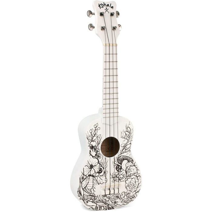 Ukelele Kohala Canvas Soprano KC-S Blanco para decorar - Imagen 2