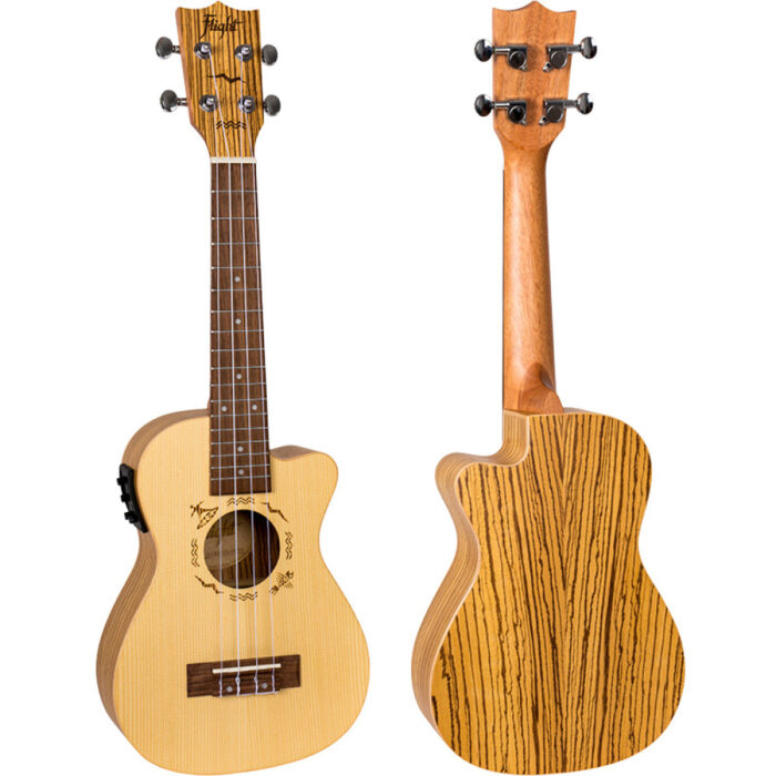 Ukelele Concert Flight DUC-328CEQ Designer Electroacustico Abeto/Zebr - Imagen 2