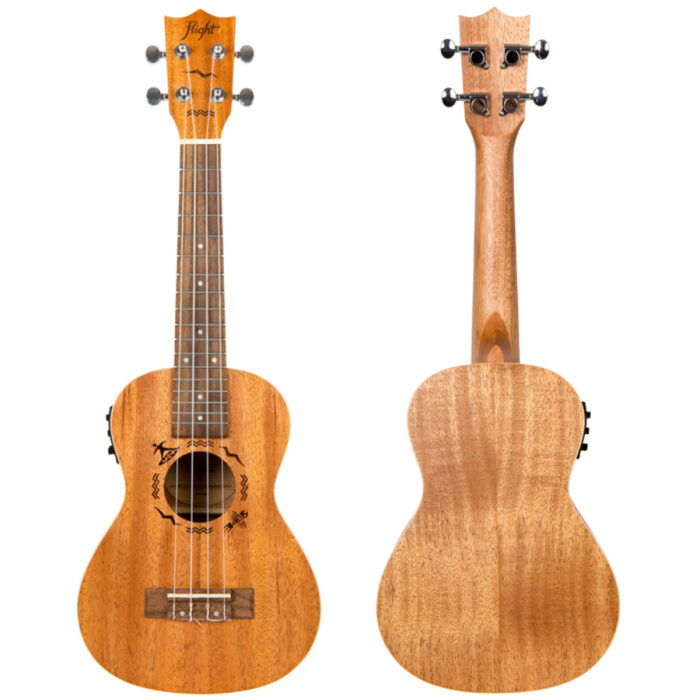 Ukelele Concert Flight DUC-523CEQ Designer Electroacustico Caoba - Imagen 2
