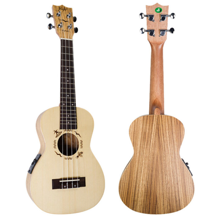 Ukelele Concert Flight DUC-525EQ Designer Electroacústico Abeto/Zebr - Imagen 2