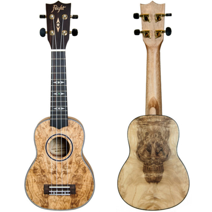 Ukelele Soprano Flight DUS-410QA Supernatural Quilted Ash - Imagen 2