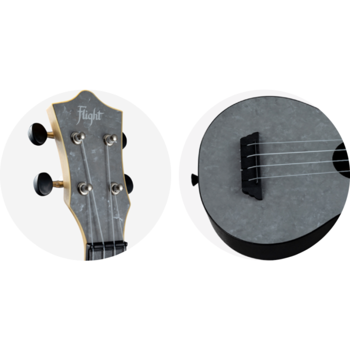 Ukelele Soprano Flight TUS-65 Travel Silver - Imagen 3