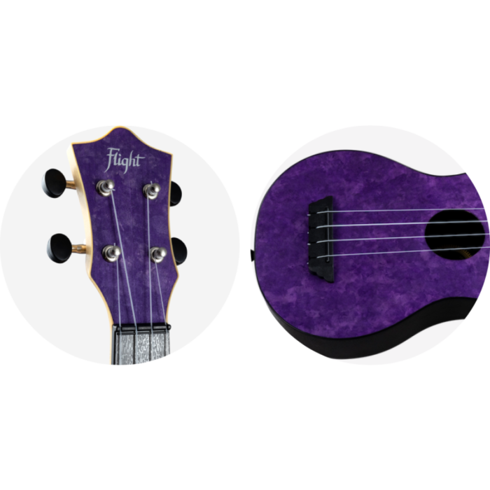 Ukelele Soprano Flight TUS-65 Travel Amethyst - Imagen 3