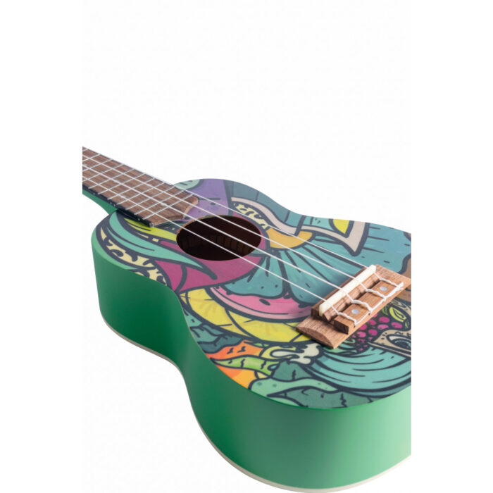 Ukelele Soprano Bamboo B1E-GJ Green Jungle - Imagen 3