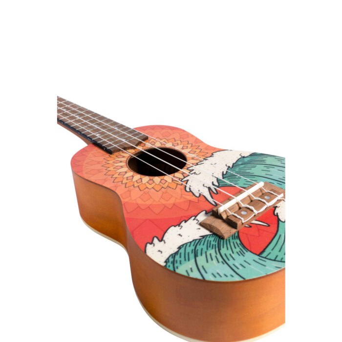 Ukelele Soprano Bamboo B1E-OW Orange Wave - Imagen 3