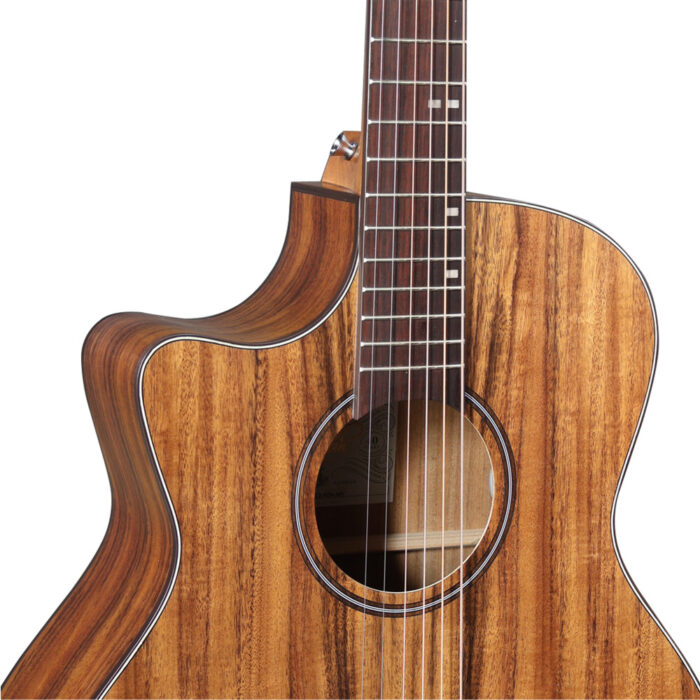 Guitarra Acústica Veelah VGACE-Koa Cutaway Electrificada para zurdos - Imagen 3