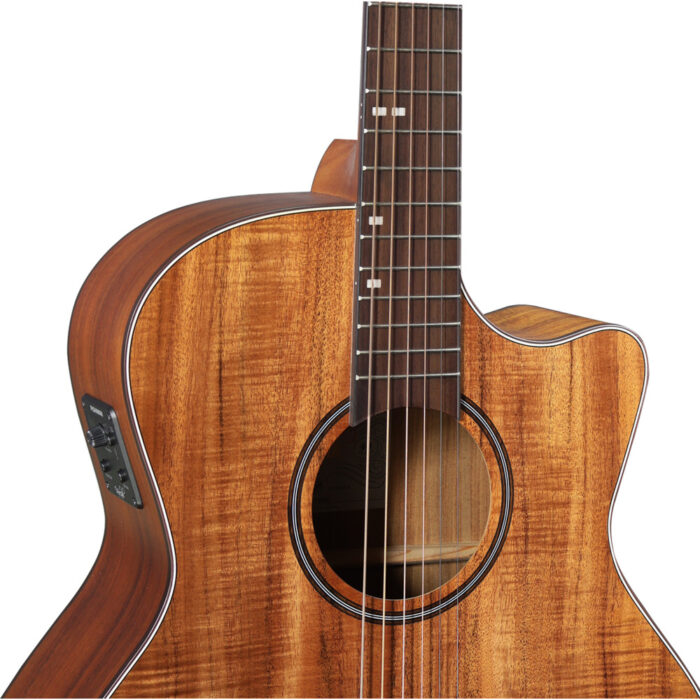 Guitarra Acústica Veelah VGACE-Koa Cutaway Electrificada - Imagen 3