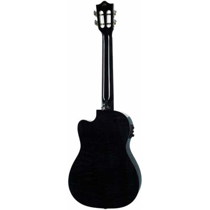 Ukelele Barítono Lanikai LKUQMBKCEB Quilted Maple Electrificado Negro - Imagen 2