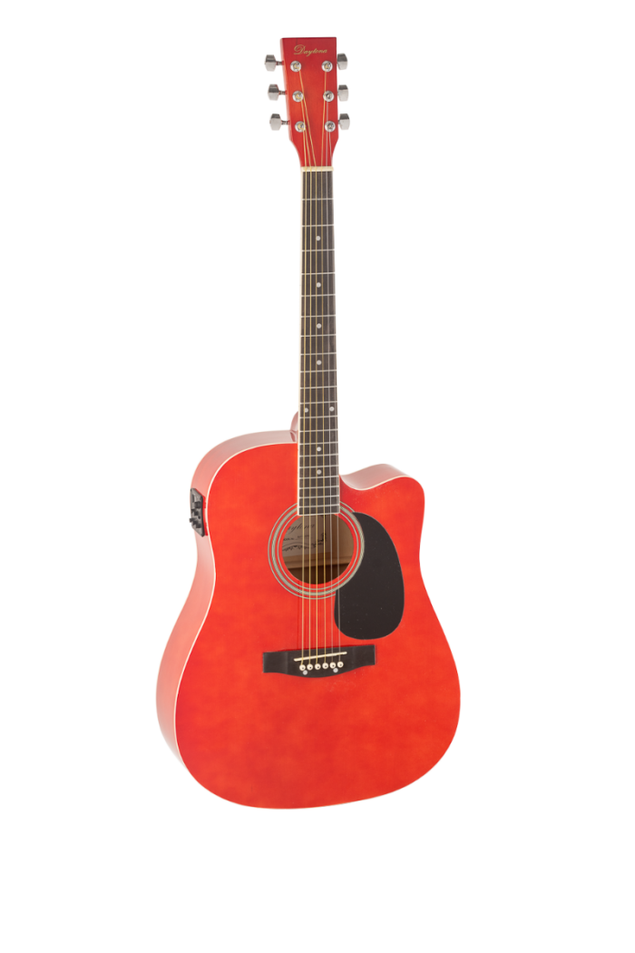 GUITARRA ACÚSTICA DAYTONA A411CE ELECTRIFICADA ROJA