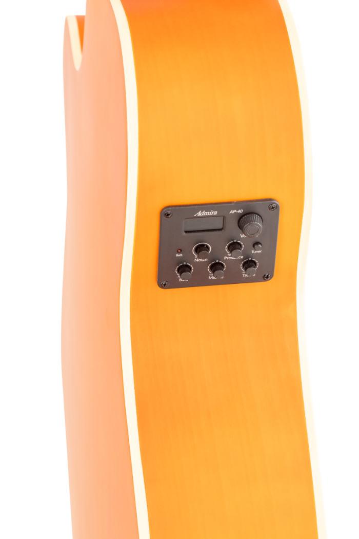 GUITARRA ACÚSTICA ADMIRA INDIANA NARANJA SATINADA - Imagen 3