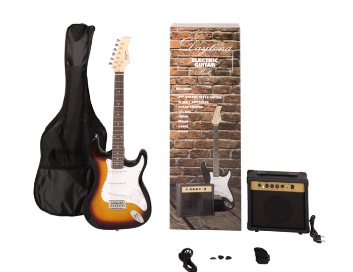 PACK DE GUITARRA ELÉCTRICA DAYTONA TIPO STRATOCASTER SOMBREADO