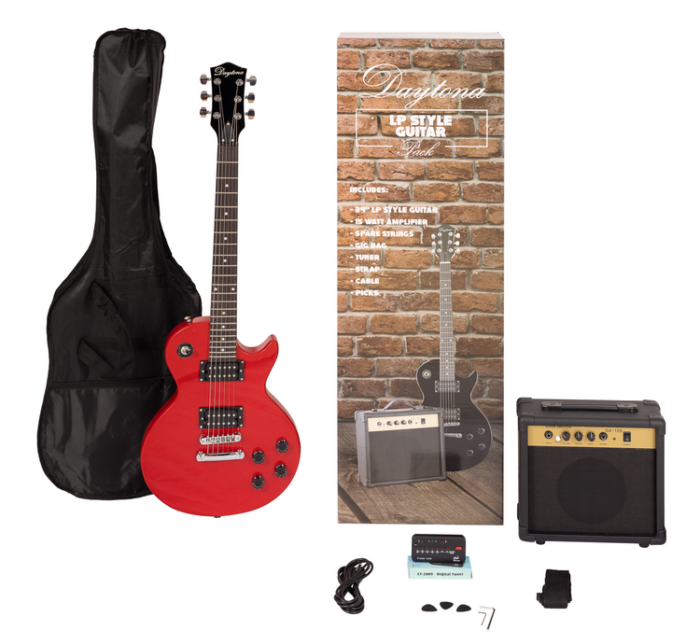 PACK DE GUITARRA ELÉCTRICA DAYTONA TIPO LES PAUL ROJO
