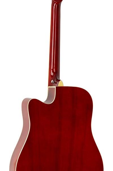 GUITARRA ACÚSTICA RICHWOOD ELECTRIFICADA DREADNOUHT ROJO SUNBURST