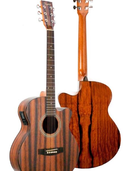 GUITARRA ACÚSTICA DAYTONA ELECTRIFICADA A401CE MINI JUMBO ÉBANO