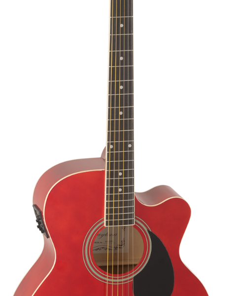 GUITARRA ACÚSTICA ELECTRIFICADA DAYTONA A401CERD ROJA