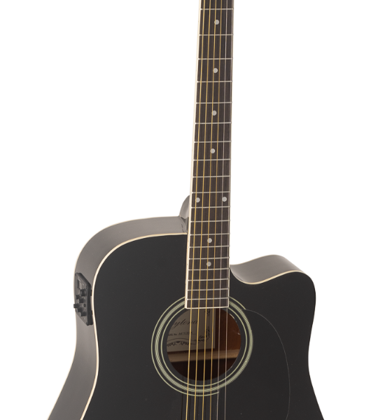 GUITARRA ACÚSTICA DAYTONA A411CE ELECTRIFICADA NEGRA
