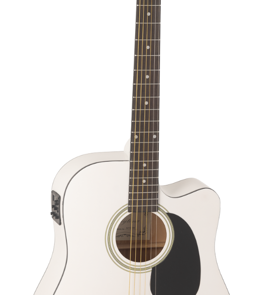 GUITARRA ACÚSTICA DAYTONA A411CE ELECTRIFICADA BLANCA