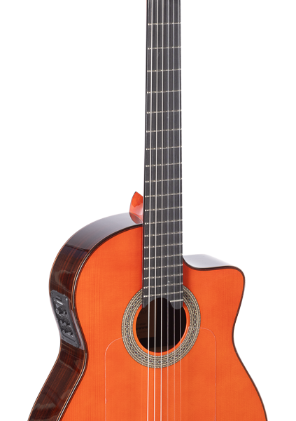 GUITARRA CLÁSICA ADMIRA LUCIA SERIE FLAMENCO CUTAWAY FISHMAN ROJA