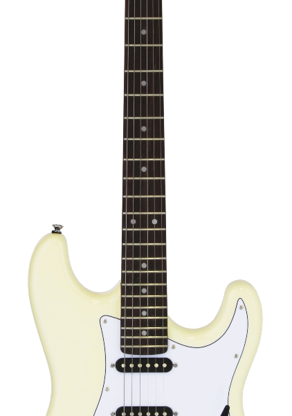 GUITARRA ELÉCTRICA ARIA TIPO STRATOCASTER BLANCA VINTAGE