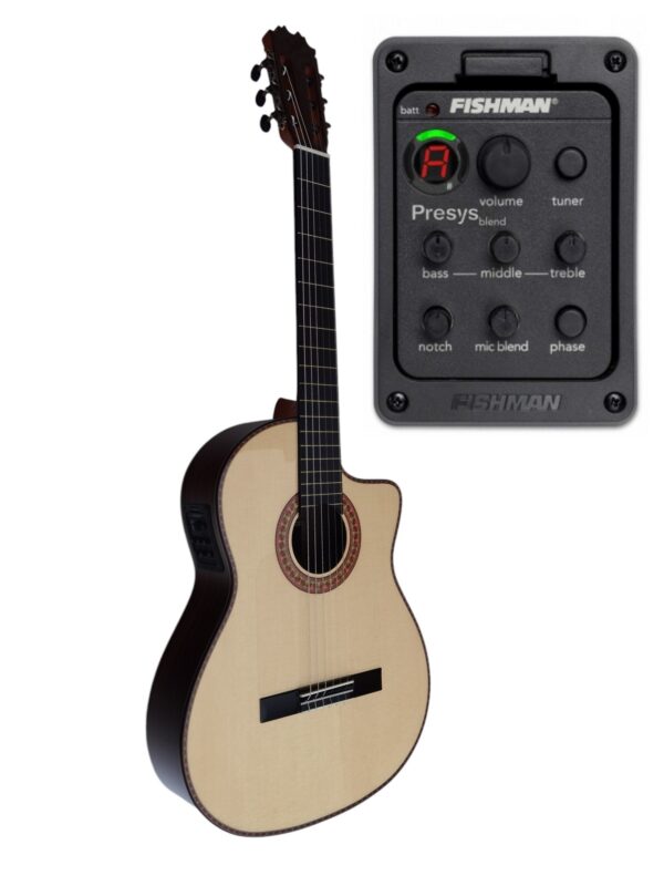Antonio De Toledo Modelo F17 EQ Negra de Palo Santo con EQ fishman Con Cutaway ATF-17NE CUT